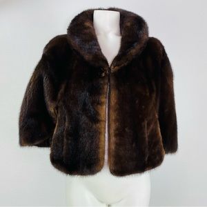 VINTAGE BUFFUMS CALIFORNIA FUR? FAUX CLOAK CAPE PONCHO SMALL